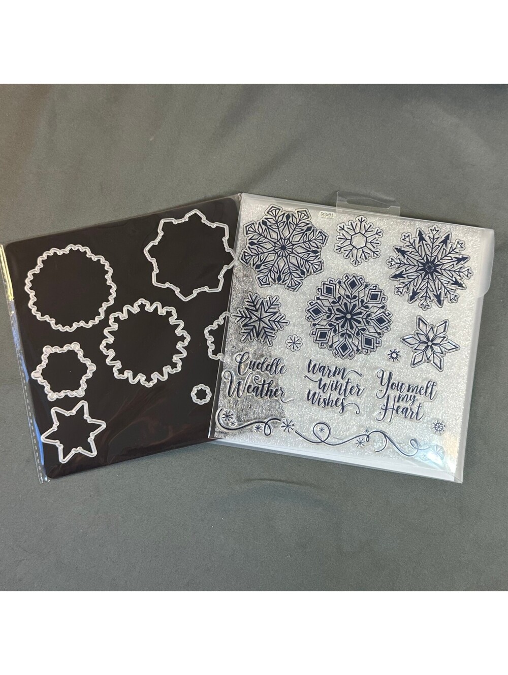 Close To My Heart Z3899 Elegant Snowflakes Acrylic Stamp and Thin Cut Set